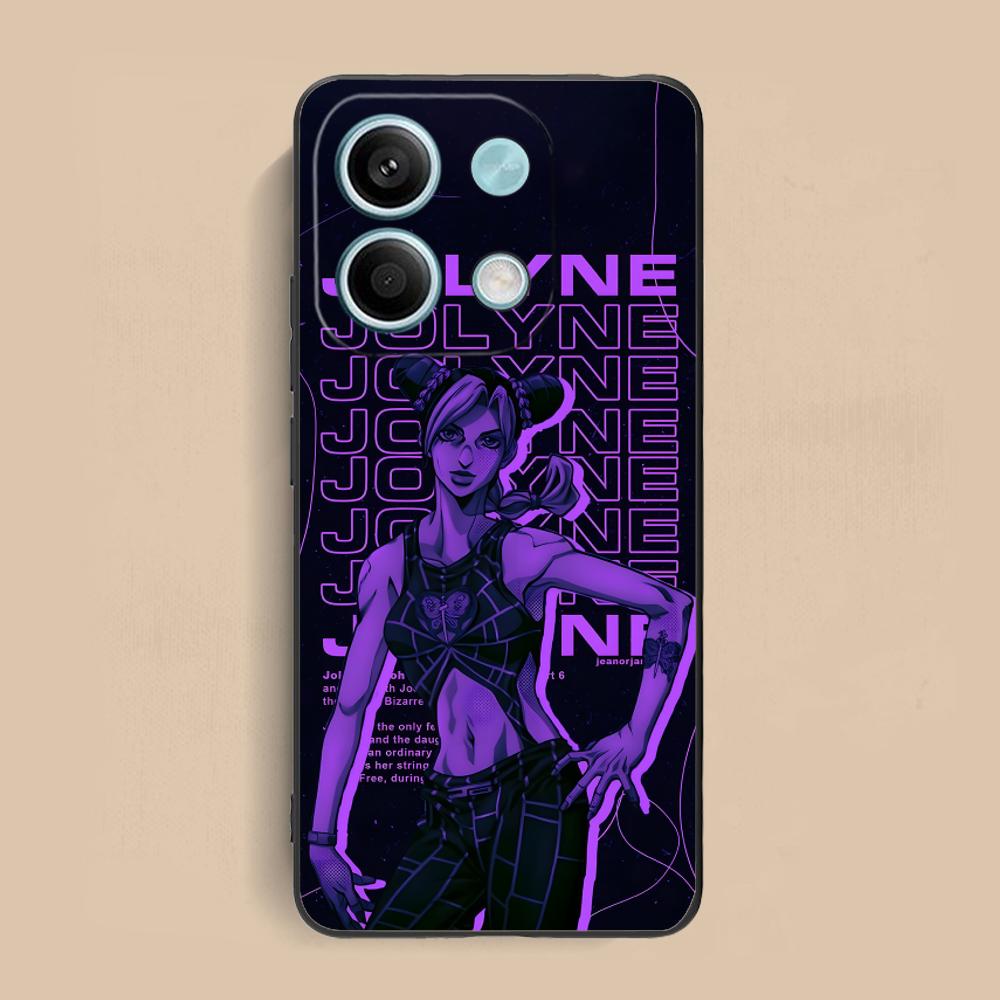Чехол для телефона JOJO Jolyne Kujo для Xiaomi Redmi Note 14 13 12 11 10 9 S A Pro Plus Lite 5G Черный Чехол для смартфона Мобильные телефоны