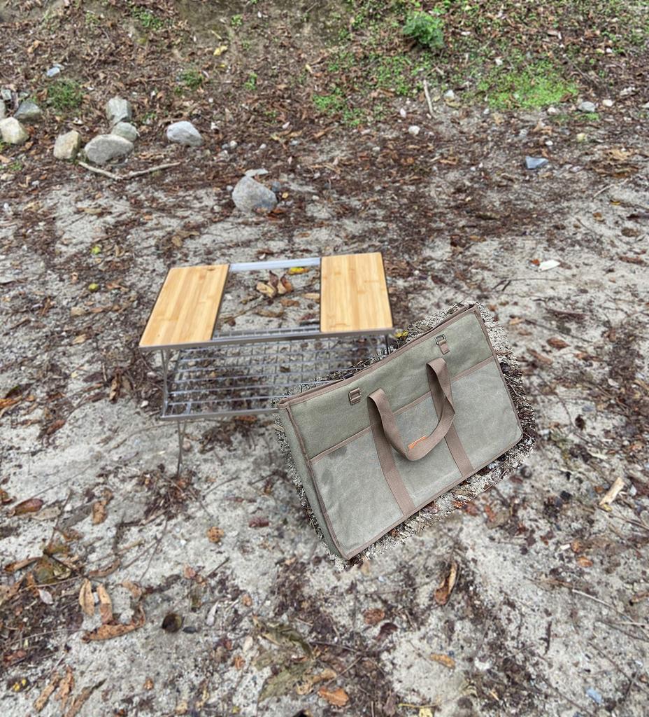 Кемпинговый лунный костер, полевая стойка, сумка для хранения, сумка-тоут, холщовая, мягкая CK-B