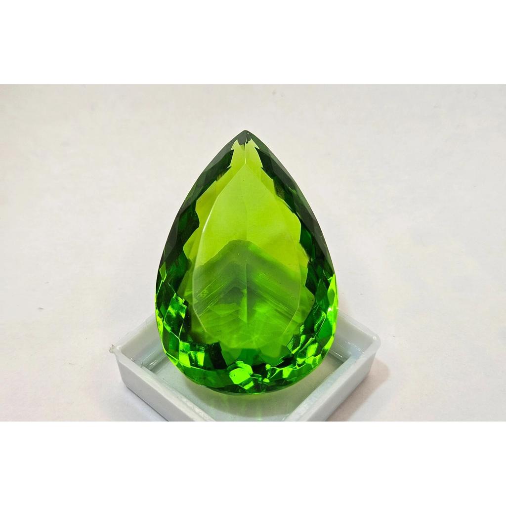 Natural Shine Green Peridot Pear Cut 98-99 Ct Fabulous Certified Loose Gemstone
