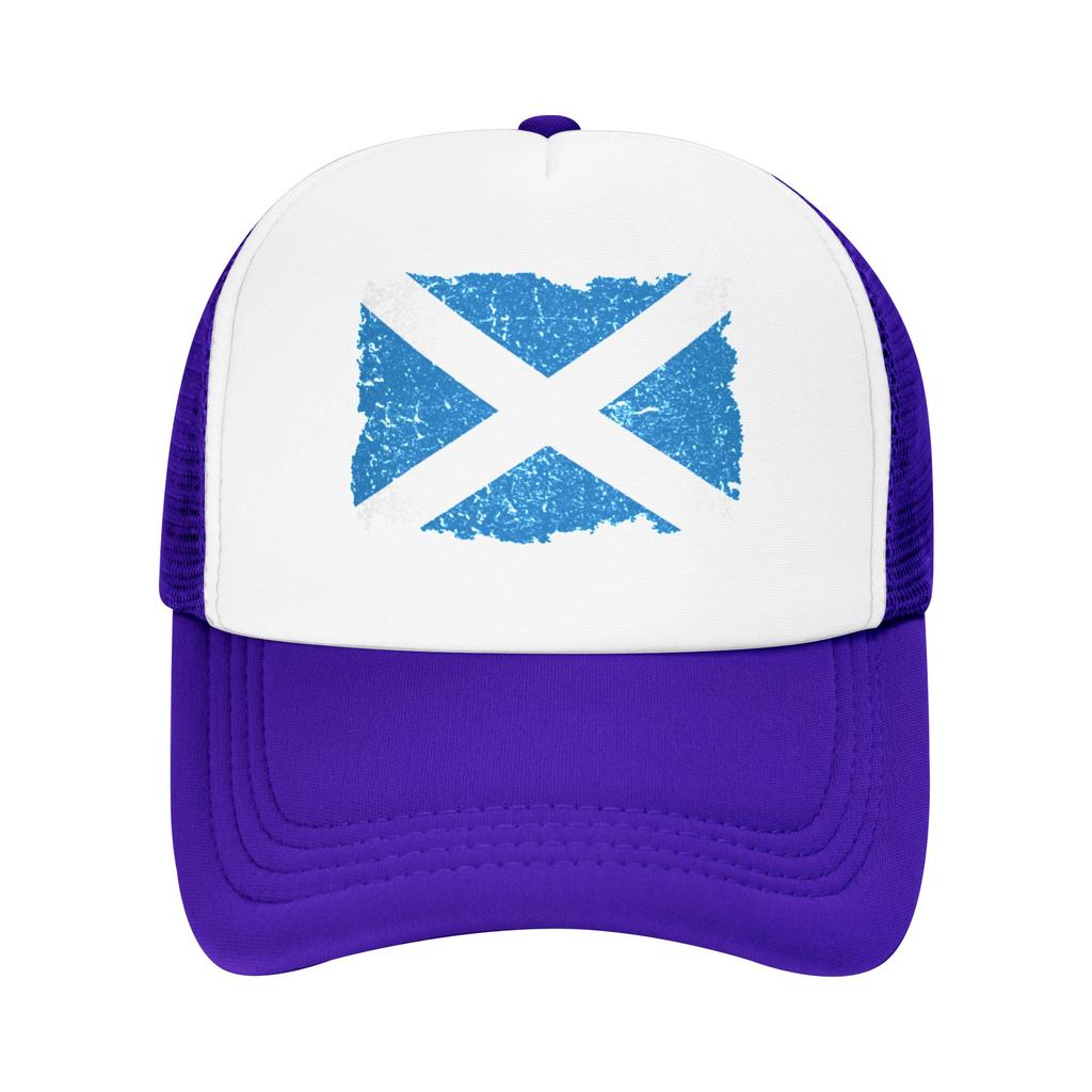 Fashion Vintage Scotland Flag Retro Scottish Flag Mesh baseball cap Children Unisex Hat