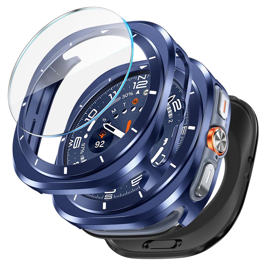 Metal Case+Tempered Glass Film for Samsung Galaxy Watch Ultra 2025 47mm Hard Protective Cover for Galaxy Watch Ultra Accessories