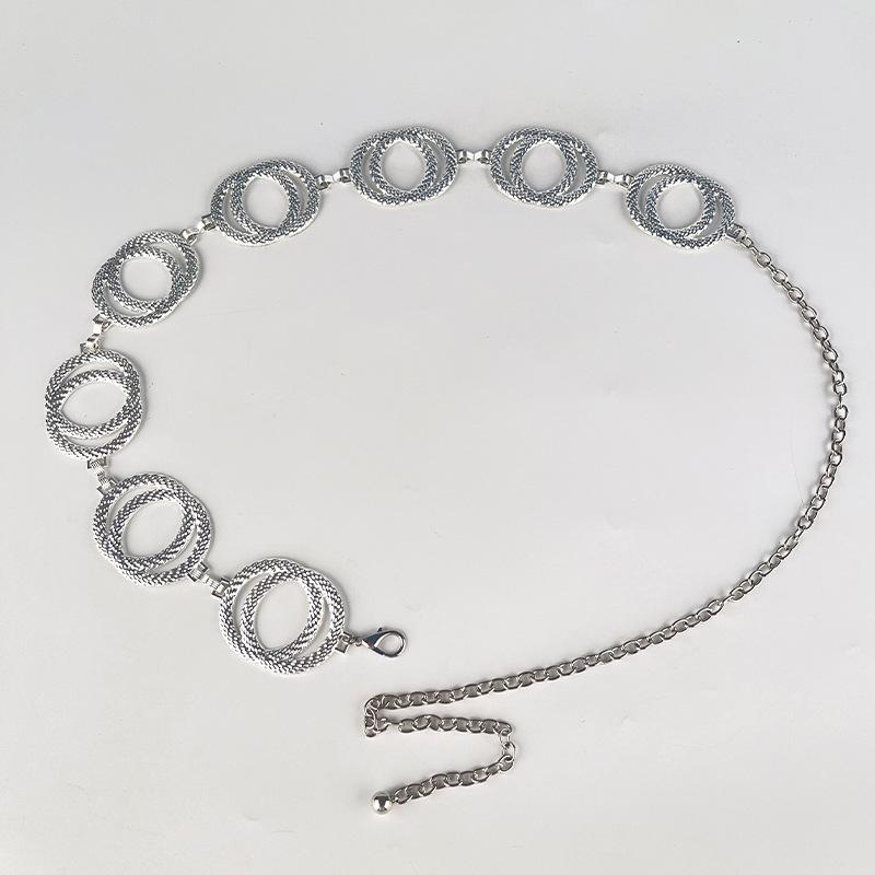 Женская цепочка на талию с маленьким вкусом, аксессуары, женская металлическая цепочка для украшения юбки, платья, свитера, женский ремень