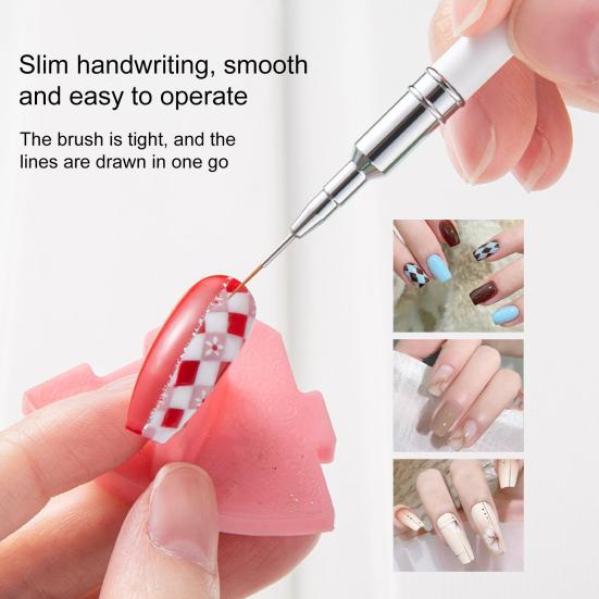 Yousheng 7/15/20/25/30 мм карандаш для ногтей с тонким наконечником, градиентным цветом, гибкая щетина, нескользящая ручка, ручка для рисования линий, полосок и цветов, маникюрный салон