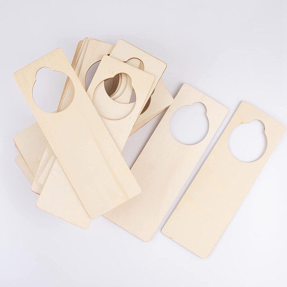 10 шт., подвесные таблички из древесной стружки на дверь, пустые, самодельные бирки, поделки, украшения для дома