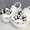 1Pc Cute Panda Baby Shoe Charm Lovely Cartoon Stereoscopic Sandals Decoration Children Diy Slipper Hole Shoe Buckle Charms