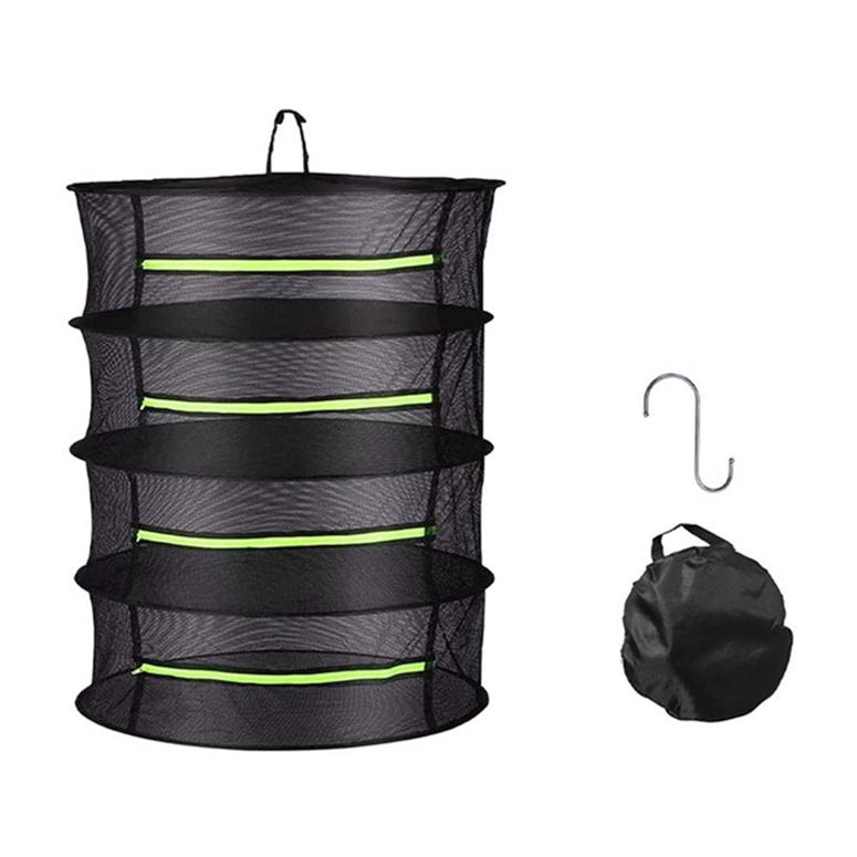 Multi-layer Herb Drying Net Hanging Basket Folding Vegetable and Fruit Drying Cage Zipper Drying Net KTY