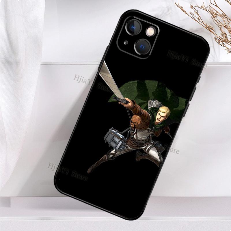 Мягкий чехол Erwin Smith Attack on Titan для iPhone 11 12 Pro X XS XR 7 8 Plus SE 2020 13 Pro Max, противоударный чехол для телефона