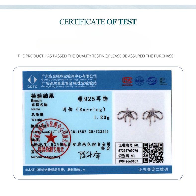 Water Drop Zircon Bow Stud Earrings, Elegant And Romantic Girl'S Heart S925 Sterling Silver Stud Earrings.