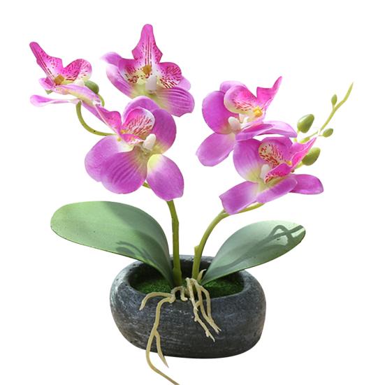 Artificial Butterfly Orchid Bonsai Fake Flower Simulation Home Office Decor