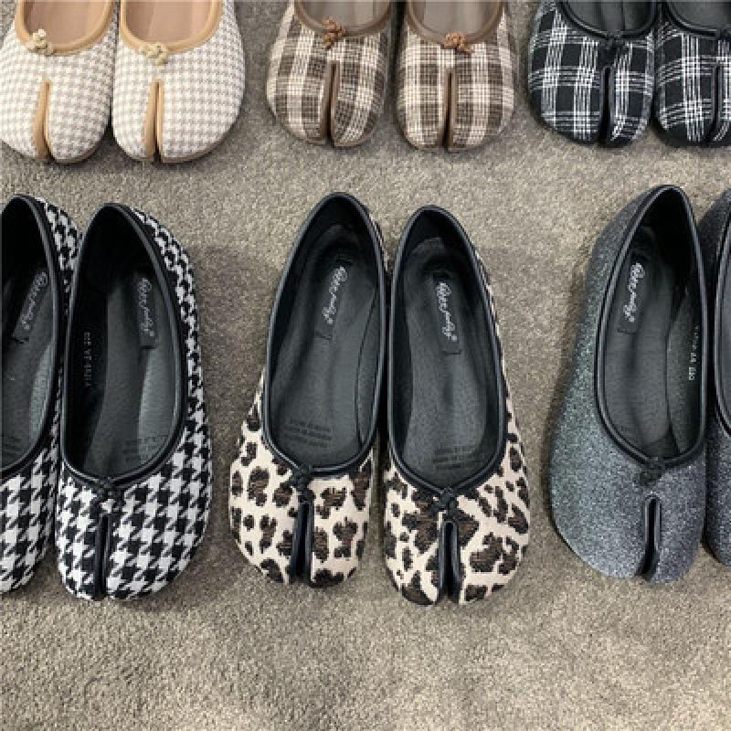 2025 весна и осень новая обувь Doudou женская обувь с подпальцевой частью копытца поросенка носки ленивые туфли-подковы плоские одинарные туфли осень