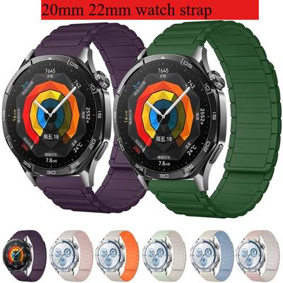 20мм 22мм Магнитный ремешок для Huawei Watch GT6 мм 3 Pro GT4/3Pro GT5Pro 46мм Ultimate Мягкий силиконовый петлевой ремешок для Amazfit Balance samsung xiaomi S4 S3