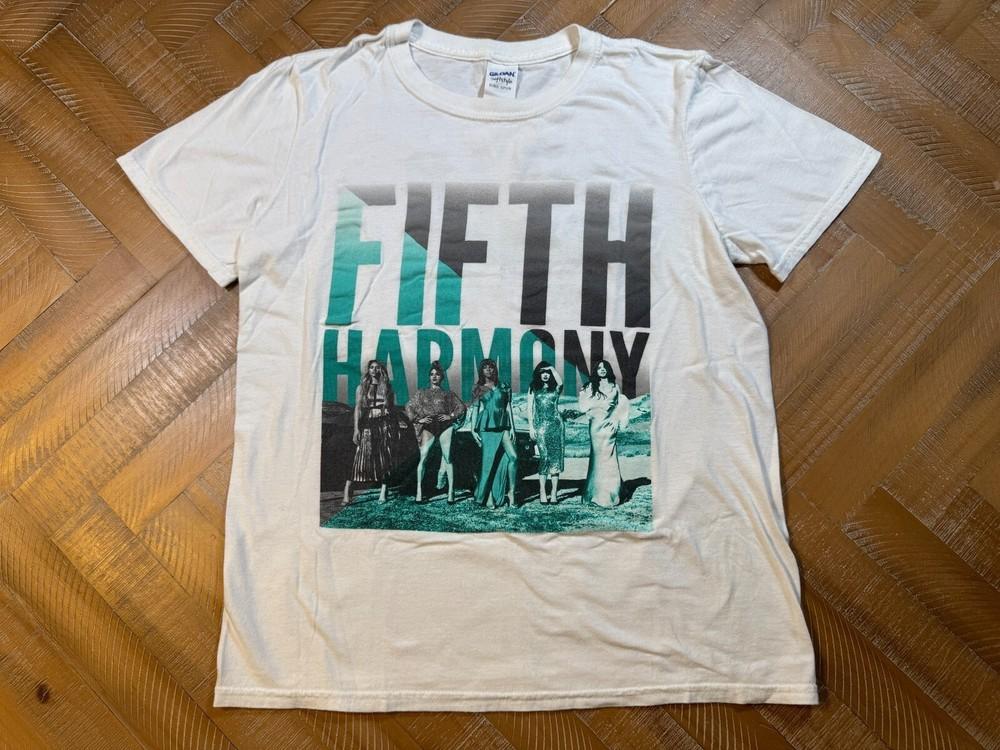 Винтажная Белая Футболка Группы Fifth Harmony Унисекс Концертная S - 5XL LO057 Унисекс Футболка