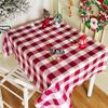 Праздничная красная клетчатая скатерть для Рождества, Нового года и свадеб