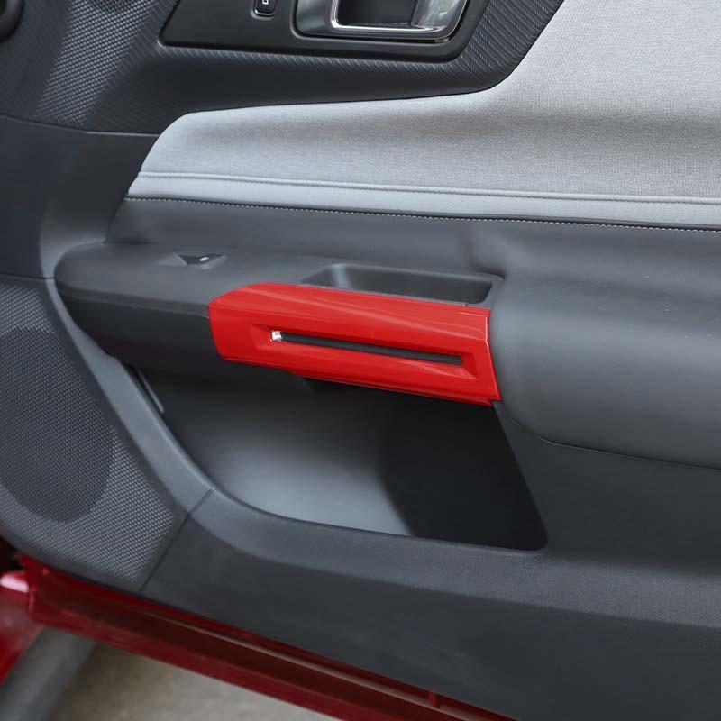 ABS Interior Door Handle Decoration Cover Sticker Fit Ford Mustang 2015 Up Interior Accessories