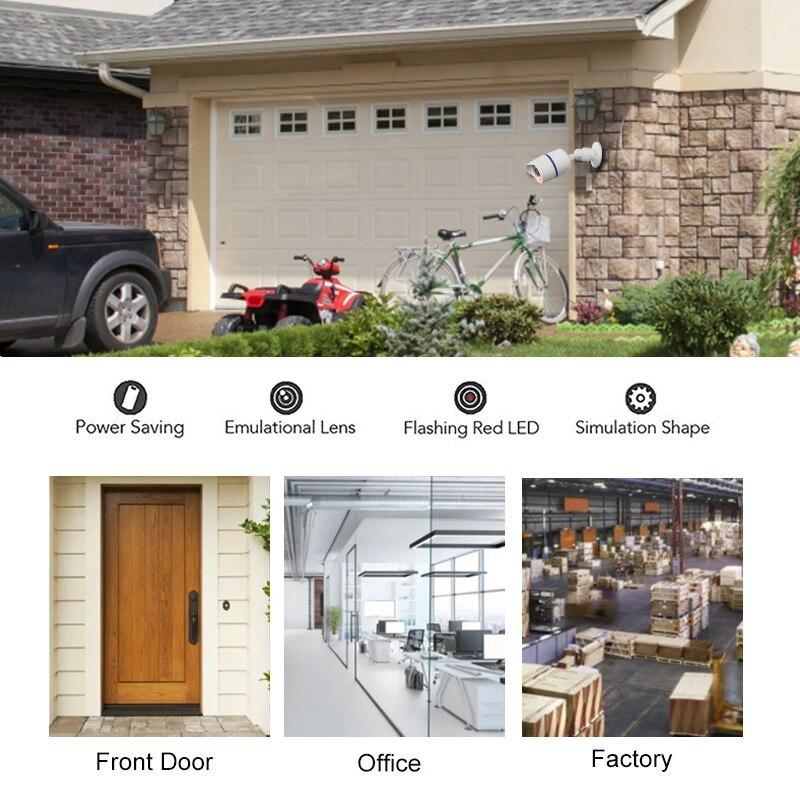 1PC Dummy Fake Camera Simulated Surveillance Security CCTV Dome Camera With One LED Light For Indoor Outdoor Home Store