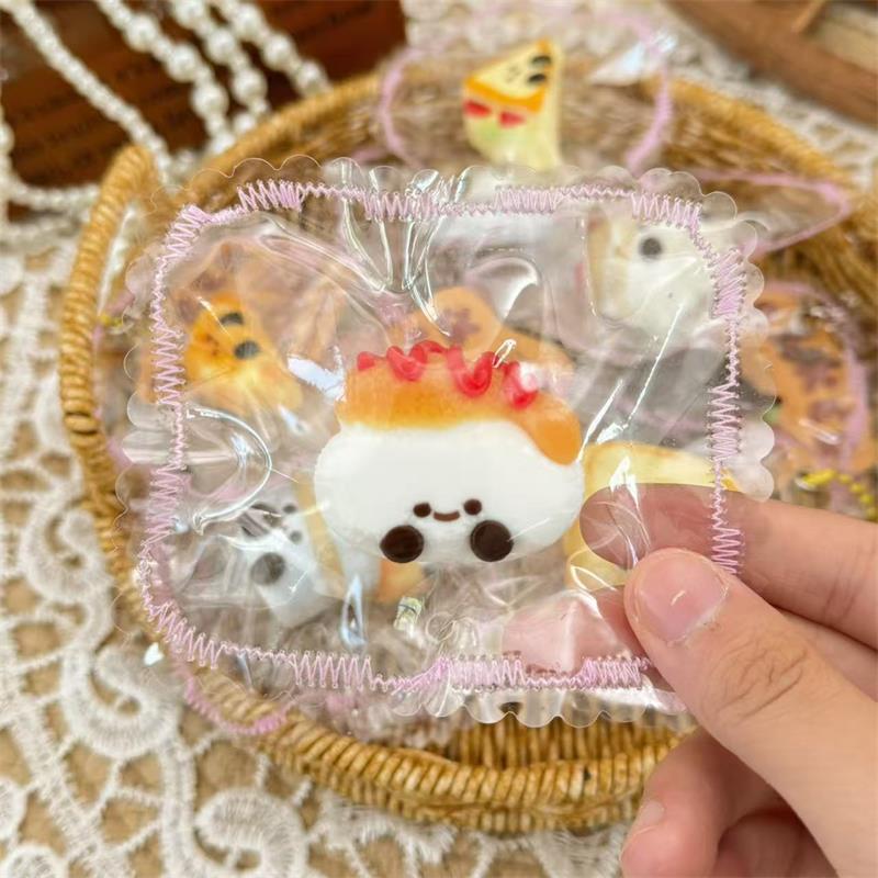 Милая Имитация Еды Тост Бургеры Торт Игрушка для Сжимания Силиконовая Игрушка для Снятия Стресса Веселая Декомпрессионная Игрушка Медленного Восстановления Брелок Подарки