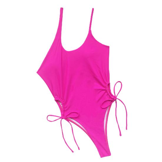 Модное женское монокини, однотонное удобное женское бикини с открытой спиной для бассейна