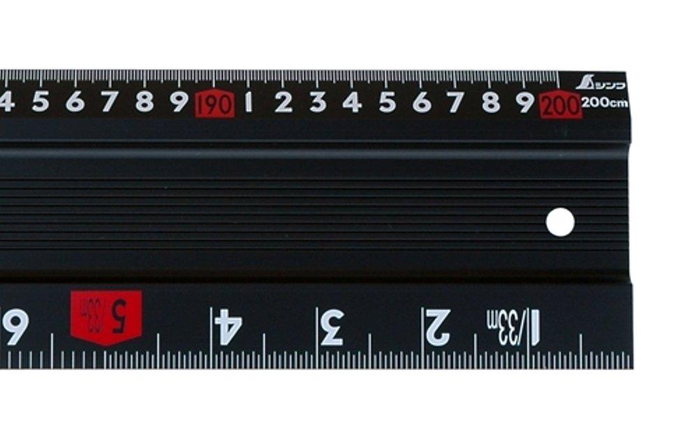 Shinwa Sokutei Aluminum Cutter Ruler Super Alsuke Cut Master EX 2m 65036
