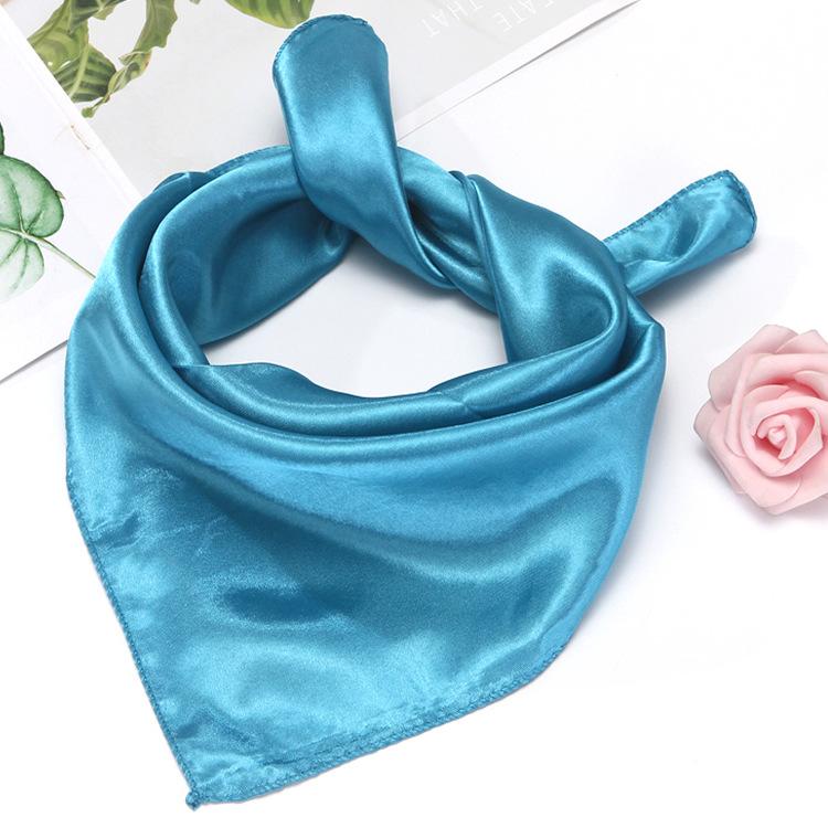 Монохромный однотонный сплошной цвет профессиональный квадратный шарф производительность мужчины женщины маленький шелковый шарф стюардесса банка 50 цветов маленький квадратный шарф