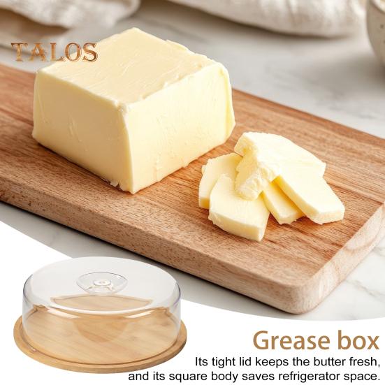 Бамбуковая масленка с крышкой, поднос для торта, большой держатель для мини-тортов, кухонный контейнер для хранения, коробка, сырная доска, тарелки для масла