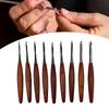 9Pcs Ergonomic Crochet Hook Wood Handle Crochet Hook for Beginner Adult Knitting Sweater Scarves Bag Socks 3.5mm-8.0mm