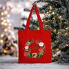 Christmas Christmas Printed Canvas Bag Large Capacity Casual Trend Student Shoulder Bag Tote Bag