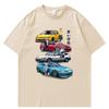 Funny Classic Initial D T Shirt Unisex Harajuku T-Shirt Unisex Hip Hop GTR Vaporwave JDM Car Print Tshirt Casual Oversize Tops Tee