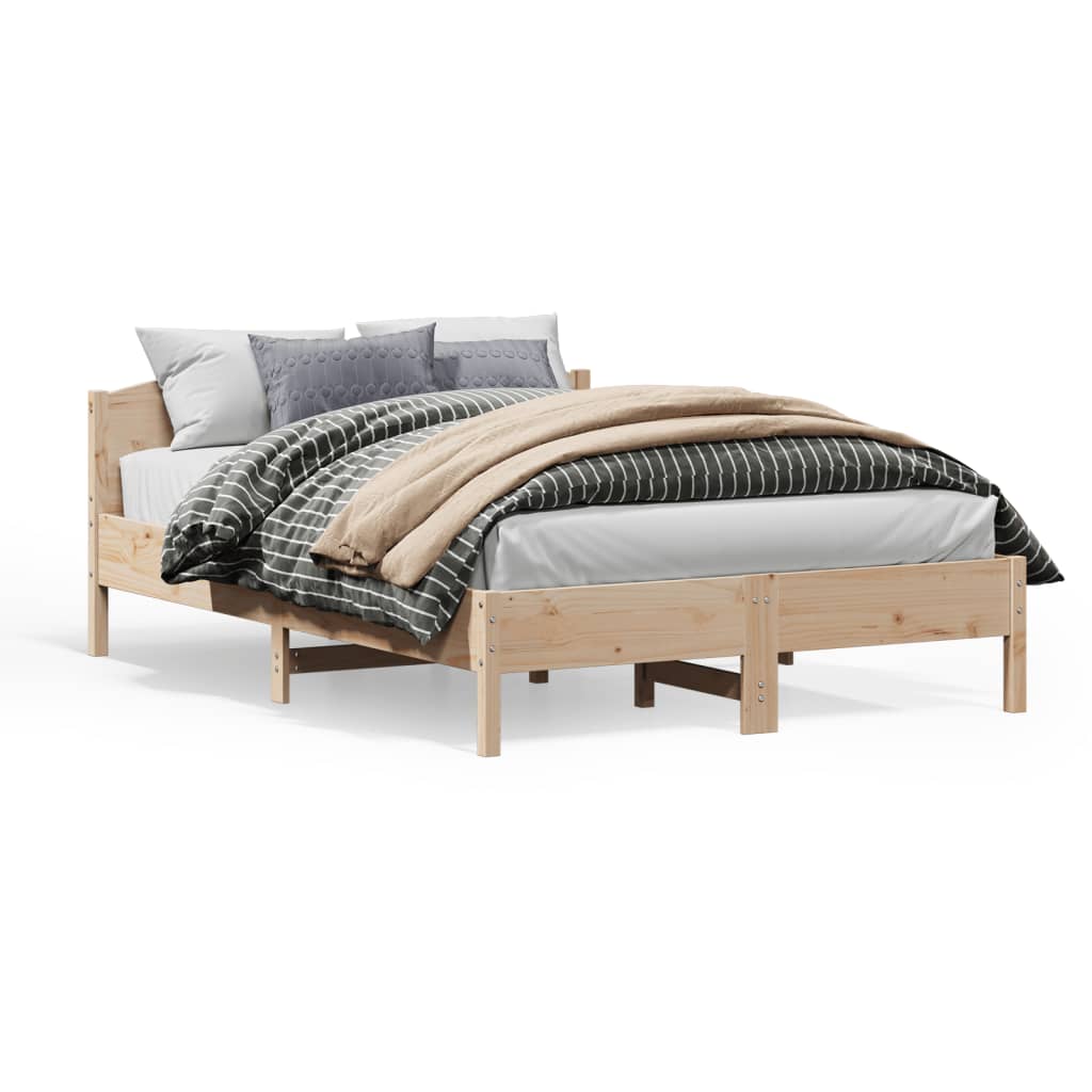 Solid Wood Bed without Mattress 120 x 200 cm Pine Wood