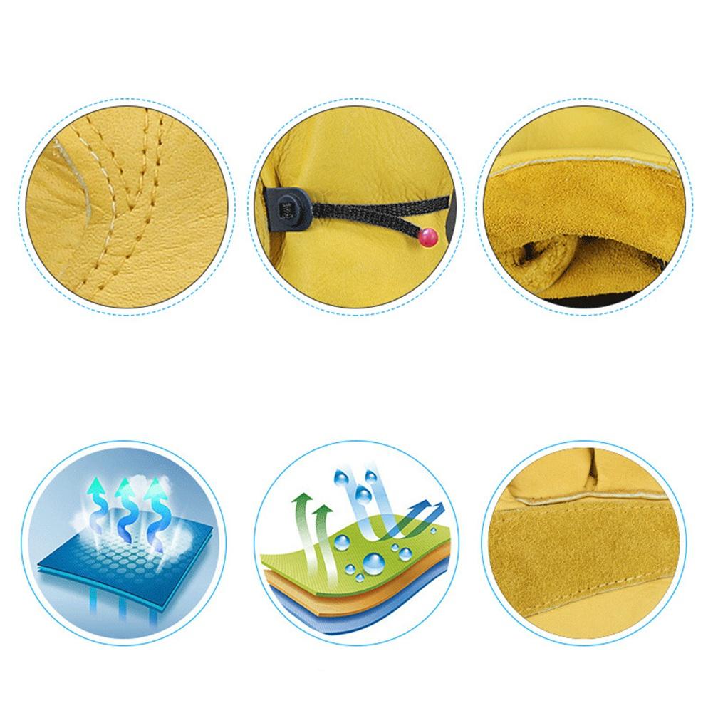 FEIJIEAST рабочие перчатки из воловьей кожи для садового мотоцикла, вождения, сварочные мастерские, нескользящие