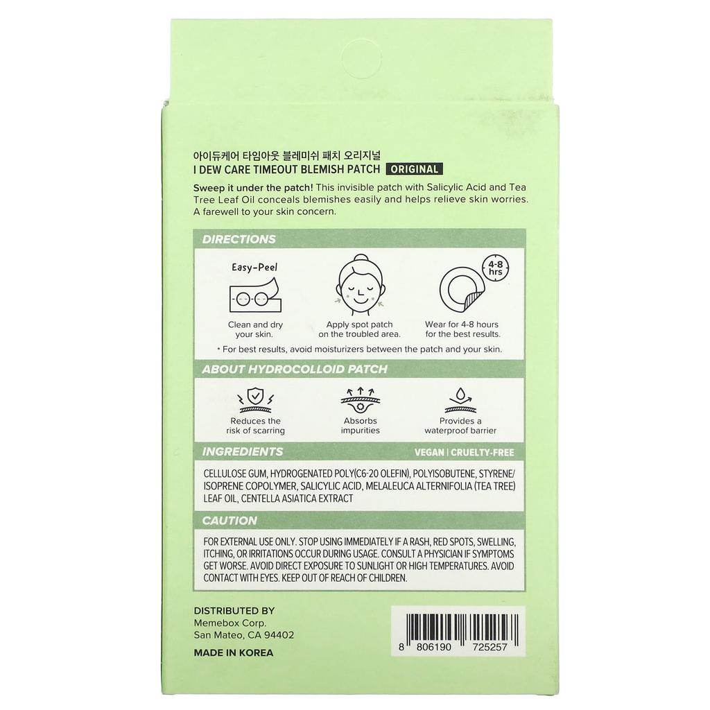 I DEW CARE Патч Time Out Blemish Patch, оригинальный, 10 мм, 36 патчей