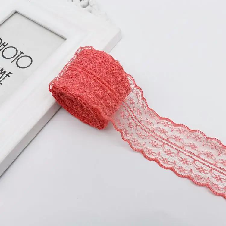 10 метров/рулон 4,5 см Красная Черная Синяя Вышивка Кружевная Лента DIY Одежда Швейная Ткань Свадьба Рождество Хэллоуин Подарок Украшение