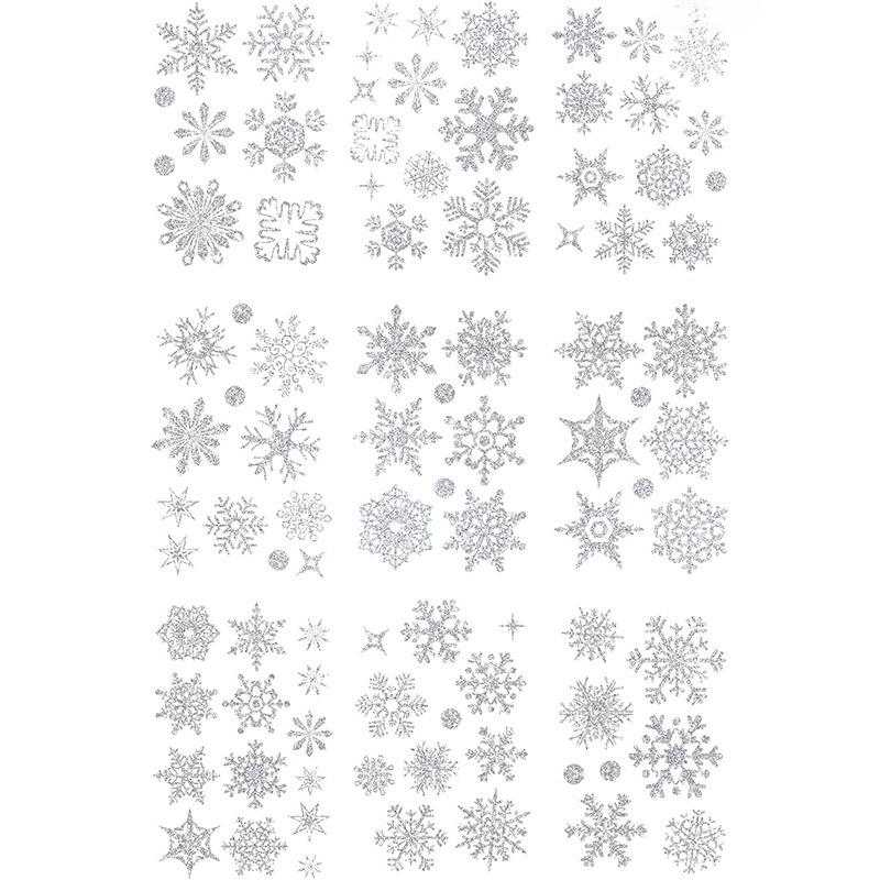 Christmas Snowflake Glass Doors and Windows Add Festive Atmosphere To Decorate the Mall Double Side