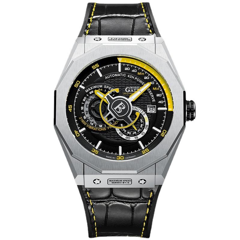 Часы Bonest Gatti Деловые светящиеся в темноте механические часы Водонепроницаемые роскошные часы