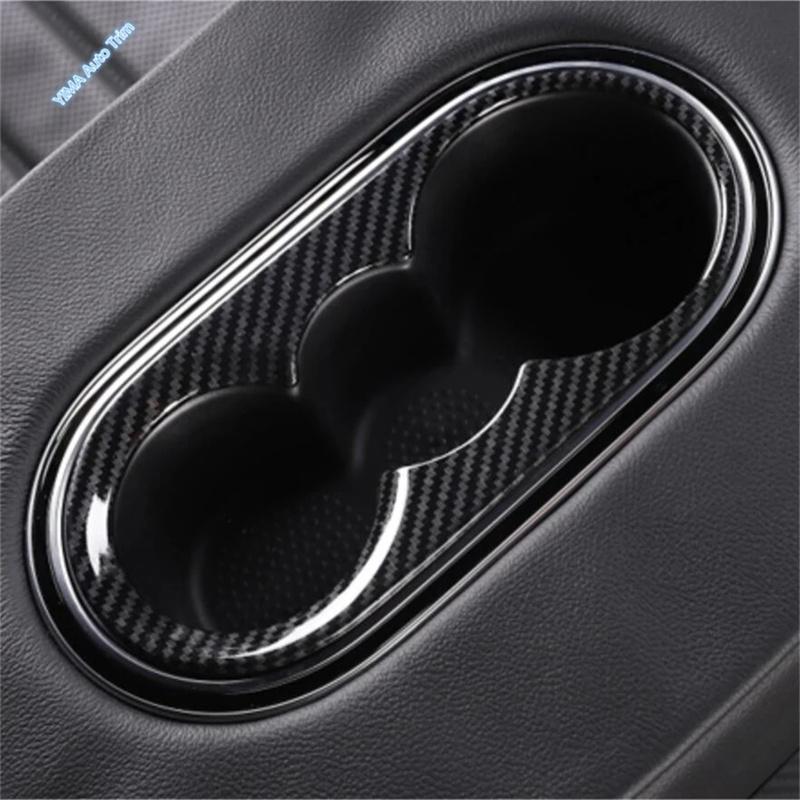 For VW Volkswagen ID.6 ID6 Carbon Fiber Car Window Lift Button / Head Lights Switch / Water Cup Accessories Cover Trim