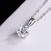 1ct/2ct Platinum Plated Classic Moissanite Earring 925 Sterling Silver D Color VVS GRA Certified Women's Necklace Jewelry Sets