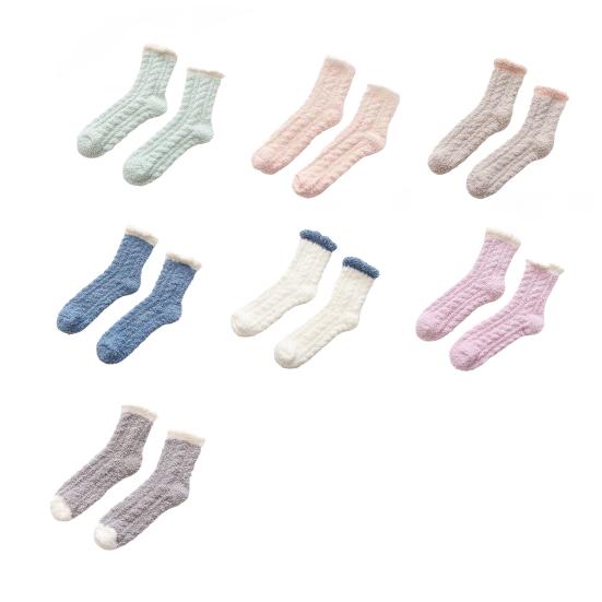Women's Fuzzy Socks Winter Soft Warm Slipper Socks Cozy Fleece Lined Home Floor Socks Thickened Thermal Sleeping Socks
