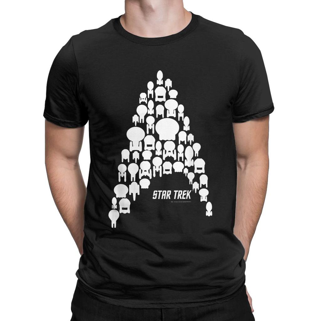 Stars Treks Federation Fleet Delta Silhouette T-Shirts Men movie Cool Pure Cotton Tees Round Neck Short Sleeve T Shirt Gift Tops