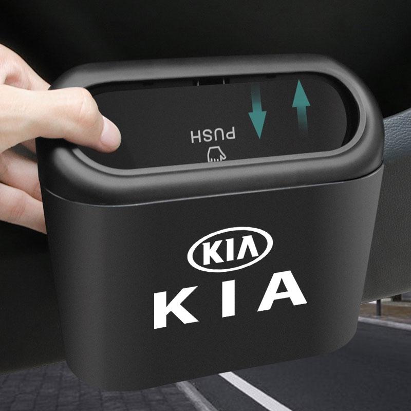 1 шт. Автомобильный чехол для хранения, Черный ABS Квадратная нажимная урна для мусора Для Kia Rio Ceed Sportage Cerato Soul Sorento K2 K5 k6 K7 K8 Откидной