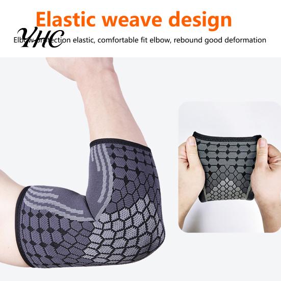 Arm Protector 1Pc Elbow Guard Knitting Compression Breathable Shock Absorption High Stretchy Brace Protection Thin Sports Sleeve for Support
