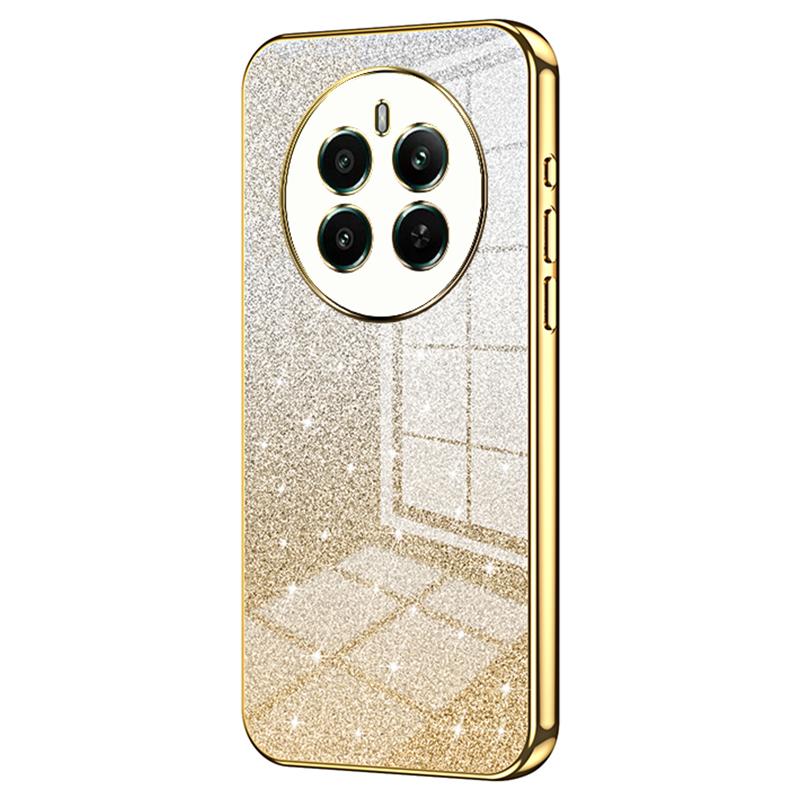 Для Realme 12 4G/12+ 5G Градиентные Блестящие Чехлы для Телефона Гальванизированный Ударопрочный ТПУ Чехол