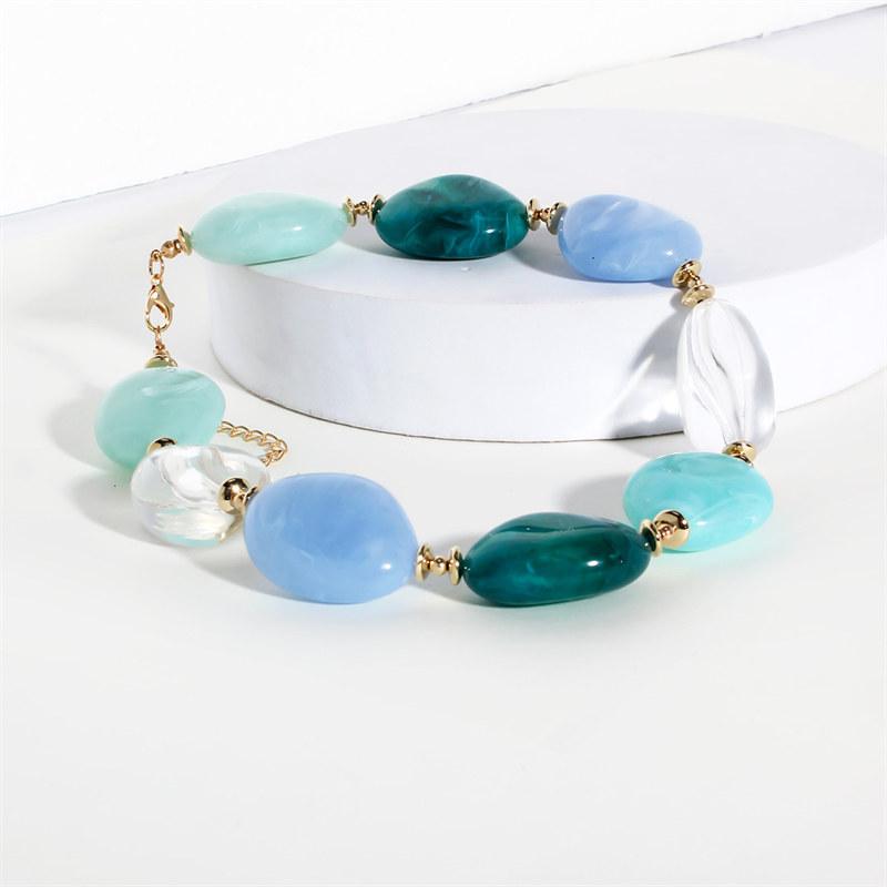 Винтажный дизайн преувеличенное акриловое ожерелье для женщин модные ожерелья-цепочки на ключицу GZW