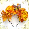 Butterfly Design Flowers Headband Handmade Rose Flower Crown  For Women Girl