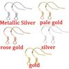 50Pcs/bag Silver Earring Hooks Earring Making Accessories Earrings Parts French Wire Hooks Hypo-Allergenic Jewelry Findings DIY
