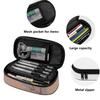 Pencil Pouch Casual 300D Polyester Smooth Zipper with Pen Slot Board Mesh Pocket and Large Storage Section for Everyday Study