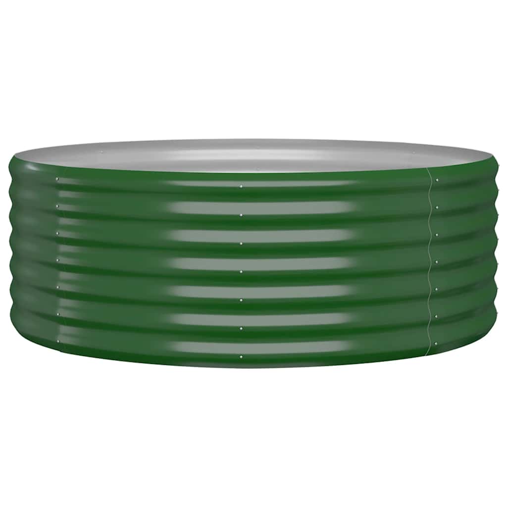 Raised Garden Bed Galvanized Steel 100 x 100 x 36 cm Green