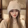 Autumn And Winter Big Head Circumference Thick Wool Hat Loose Warm Cap Knitted Ear Protection Hat Women's Hat