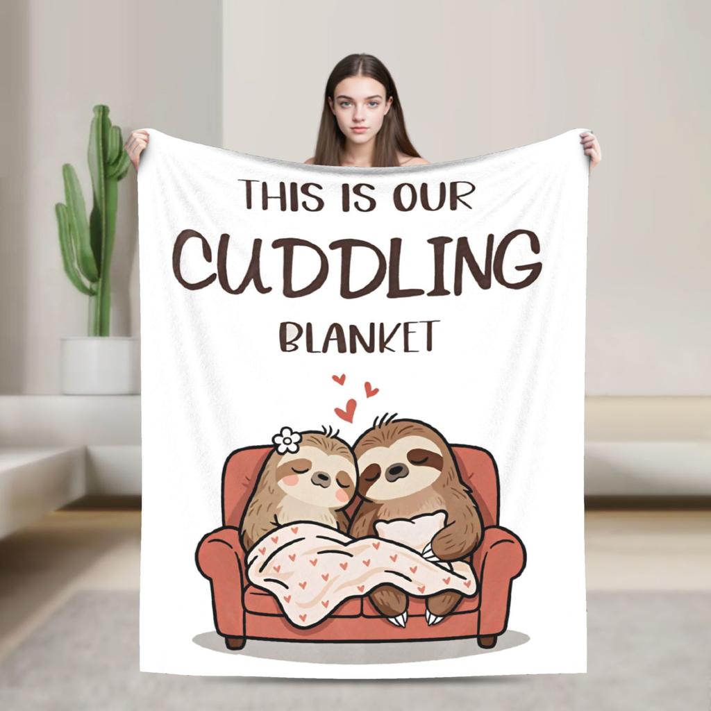 This is Our Cuddling Blanket Funny Sloth Blanket Quality Warm Comfy Throw Blanket Autumn Travel Outdoor Novelty Bedspread