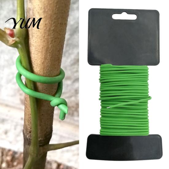 Galvanized Iron Core Tie 32.8Ft Soft Plant Tie, Green Twist Garden with Spool, 2.5mm Diameter, Plastic Coated for Vines Wire Damage-Free Support