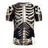 Футболка Funny Bones для мужчин, повседневные футболки, футболка с коротким рукавом и принтом 3D-черепов, мужская одежда, летние топы свободного покроя с круглым вырезом