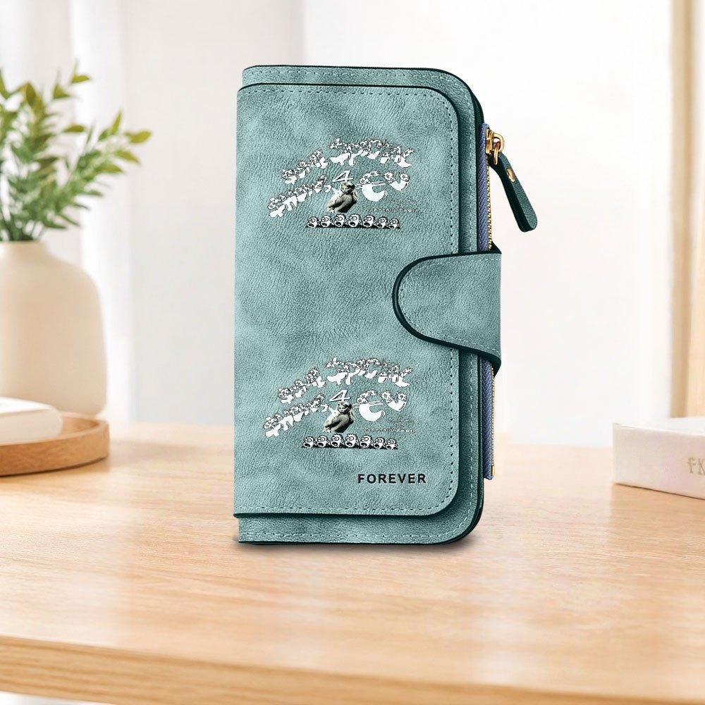 Soul Special Long Zipper Wallet, Large Capacity Card Holder, Unisex Clutch Bag, Fashionable Zipper Coin Purse, Suitable for Daily Use, A Great Gift